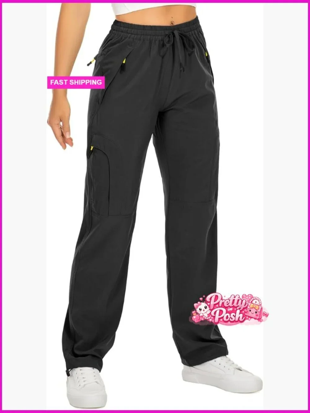 Quick Dry UPF 50 Lightweight Cargo Pants with Zipper Pockets